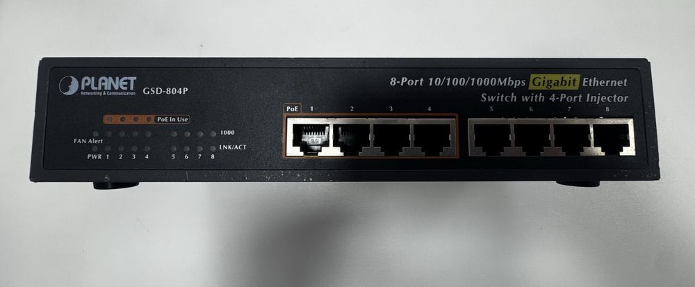 РоЕ+ -коммутатор Planet GSD-804P гігабітний