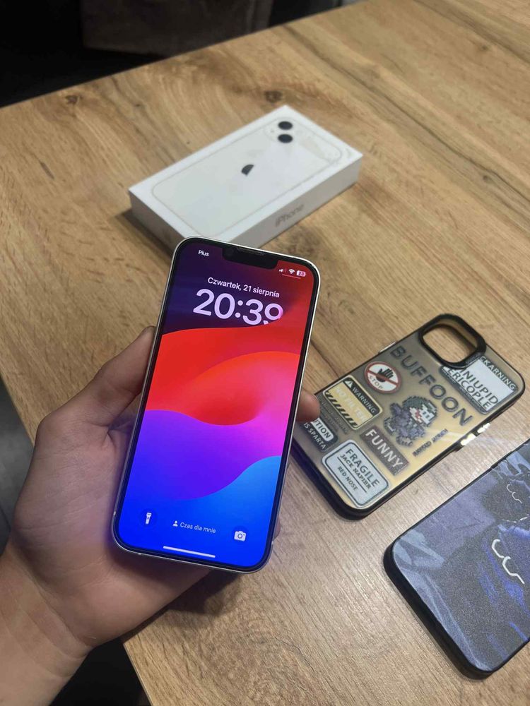 Iphone 13 biały 128gb starlight 86% zbity tył ładny OKAZJA!!