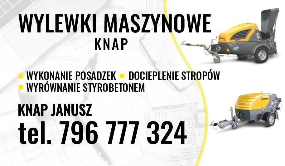Wylewki MASZYNOWE mixokretem AHYDRYTOWE,Styrobeton,posadzki,Anhydryt