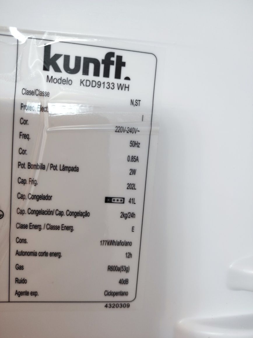 Frigorífico Kunft 243L KDD9133