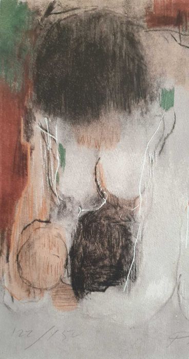 Serigrafia A3 da Maternidade Índia de Júlio Pomar