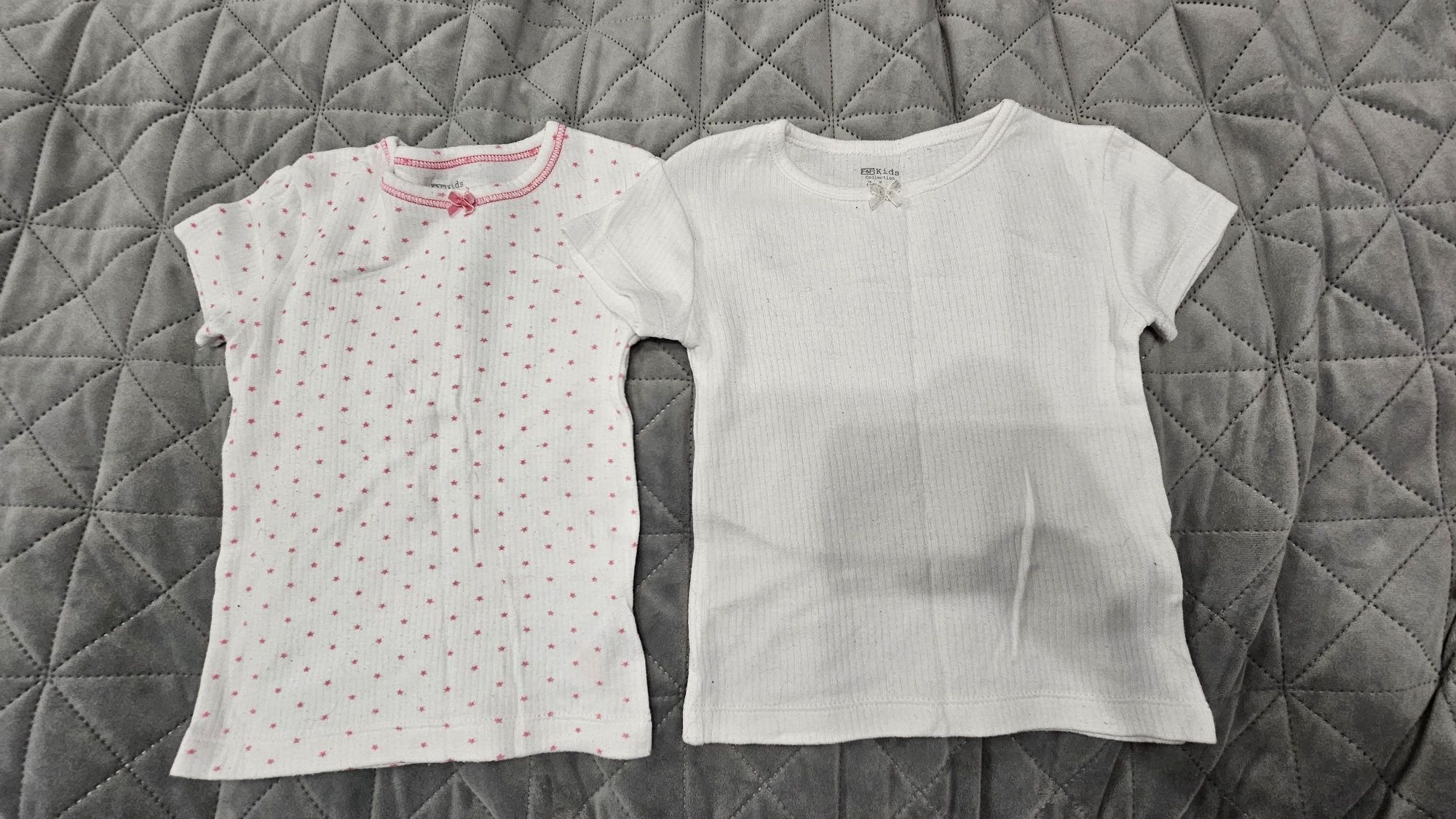 2x bluzki pod spód/ podkoszulki z krótkim rękawem 4-5 lat