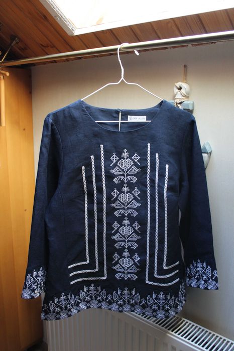 Вышиванка, блуза, рубашка, лен, льняная, р 50, новая