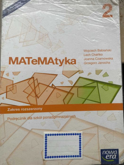 Matematyka 2 podręcznik zakres rozszerzony