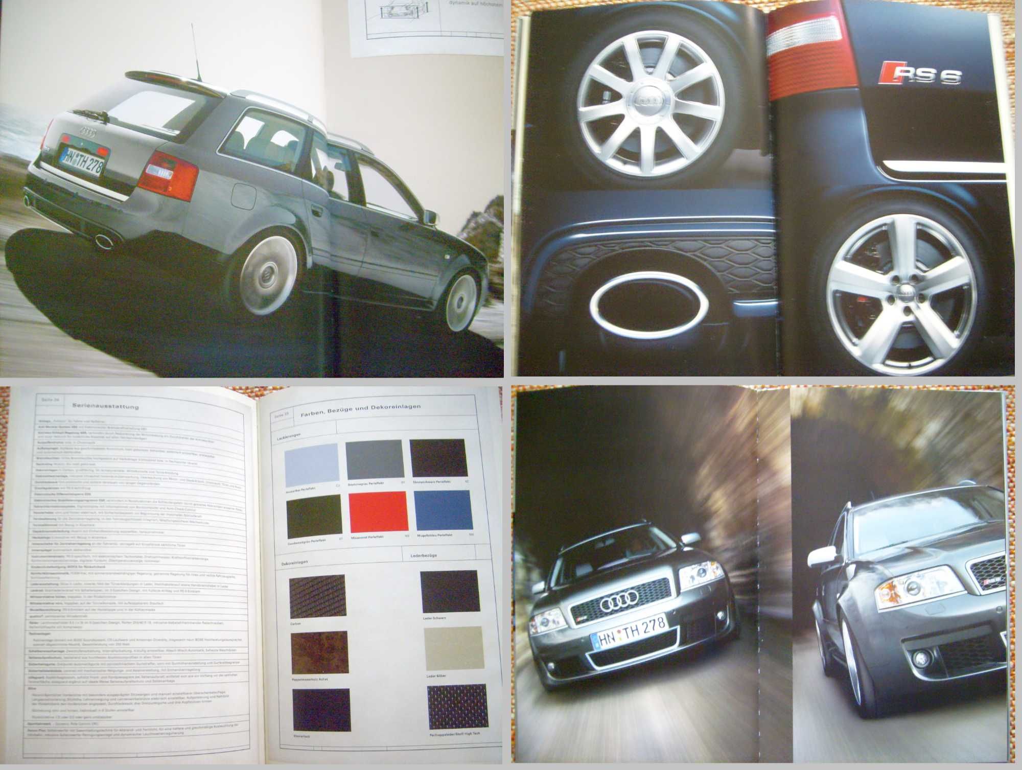 AUDI RS 6 / RS 6 Avant (A6/C5) 2003 prospekt Hard Cover 42 strony