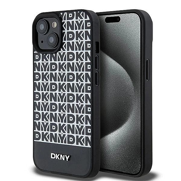Etui DKNY Leather Printed Pattern Metal Logo MagSafe na iPhone 15 / 14