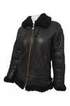 Vintage Harlin B3 Flyer Shearling Sheepskin Leather kurtka skórzana