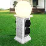 Lampa ogrodowa stojąca słupek 4 gniazda hermetyczne IP44