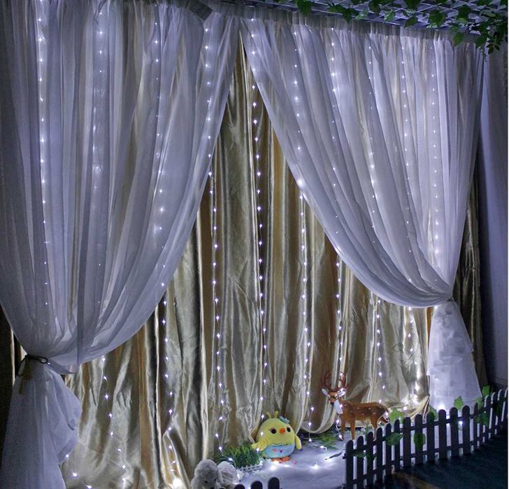 Гірлянда штора 3*1,3*2,3*3 пульт,смарт,сонячна,опт,дроп