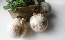 Bombka / bombki choinkowe / decoupage / retro / vintage