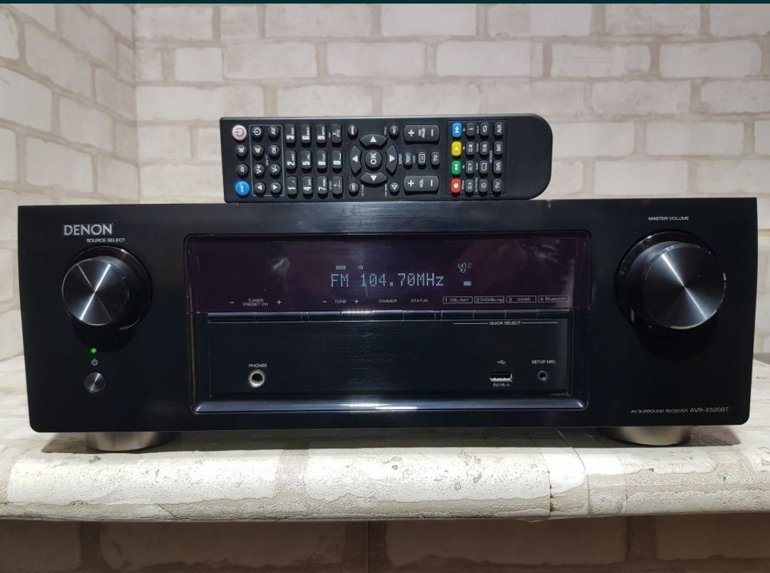 Пульт! 5.2 AV ресивер DENON AVR-X520BT, HDMI, Bluetooth, USB, б/у