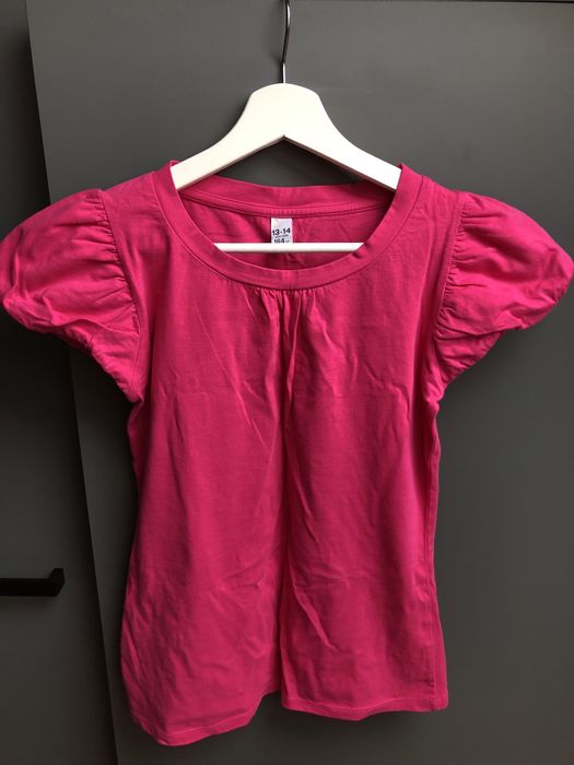 T-shirt różowy z bufkami Zara 13-14 lat 164 cm