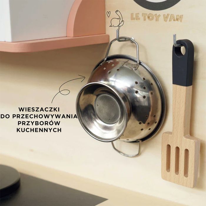 Duża drewniana kuchnia dla dzieci kuchenka, gotowanie Le Toy Van TV347