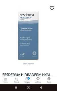 Sesderma hidraderm serum liposomowe nowe