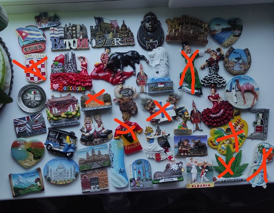 Магніти на холодильник колекція світу магнитики магниты