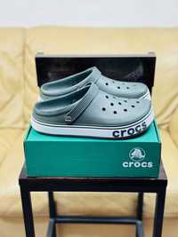 Crocs шлепки мужские сабо Crocband Clean Clog Кроксы 2024 Новинка Хаки