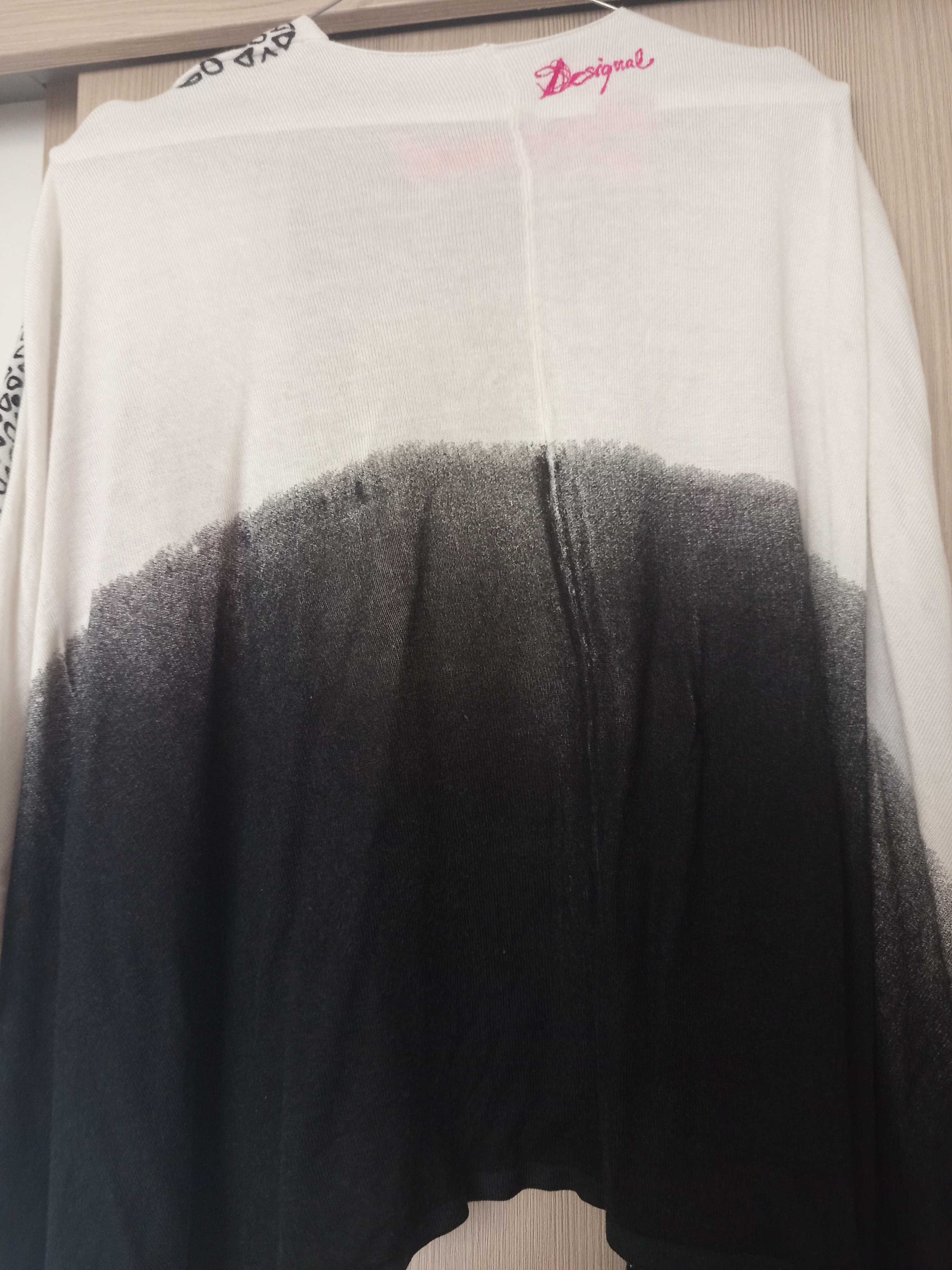 Narzutka sweter desigual kwiaty oversize 38 uniwersalna