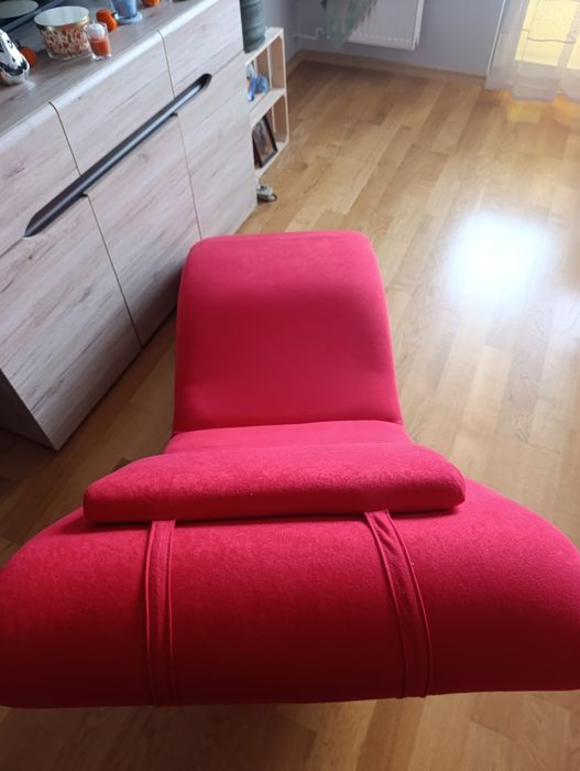 Fotel szezlong czerwony