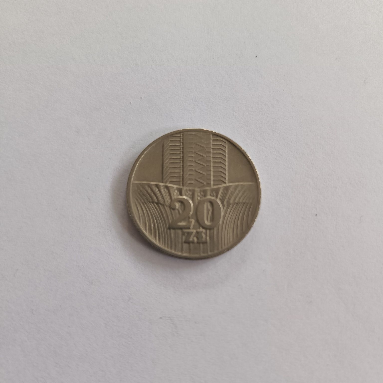 Moneta 20 złotych kłosy wieżowiec 1973