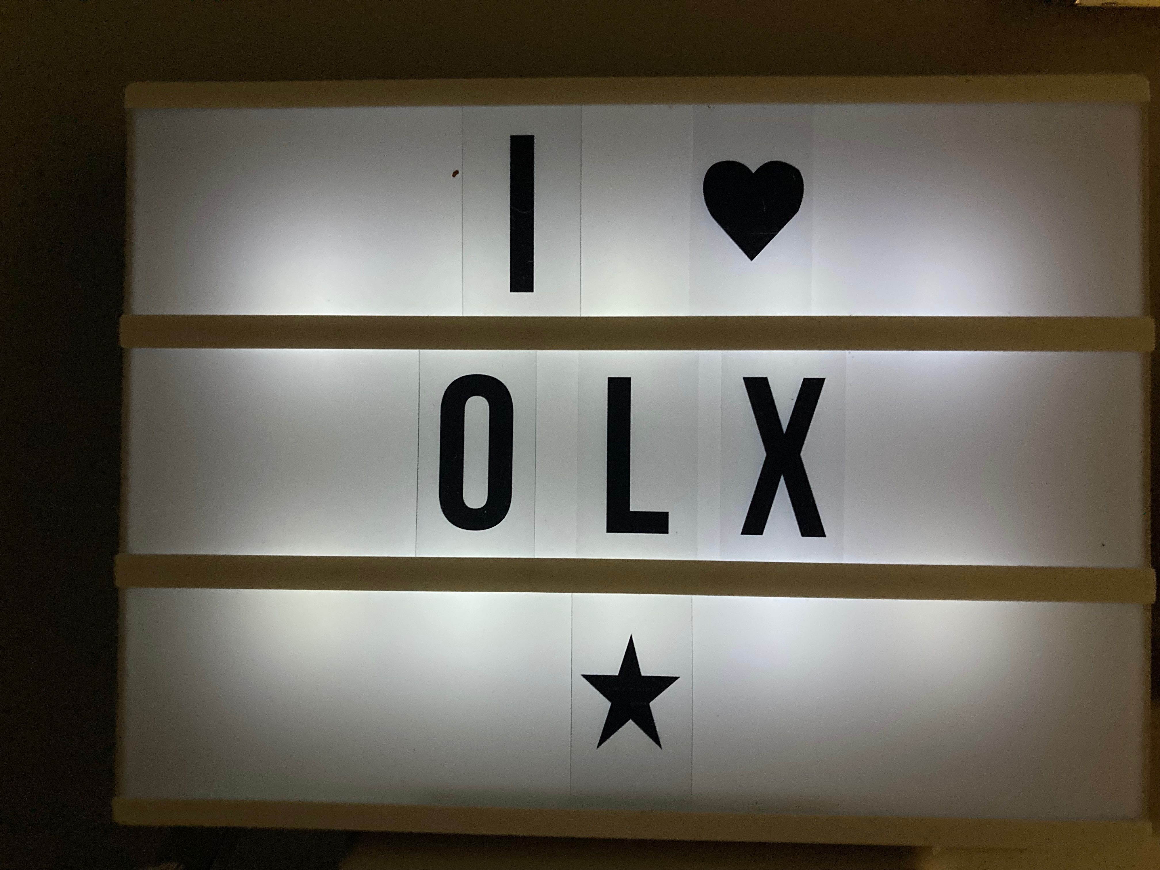 Lightbox com letras