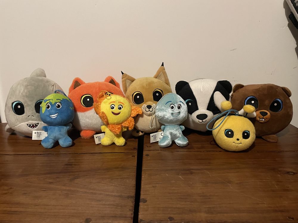 9 peluches coleção Pingo Doce