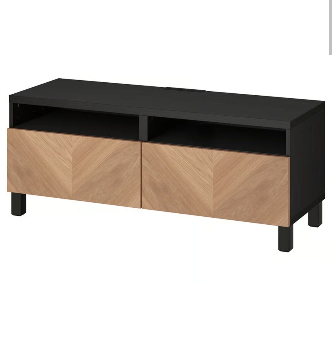 Komoda Ława  pod TV z szufladami, czarnybrąz, szafka rtv Ikea Besta
