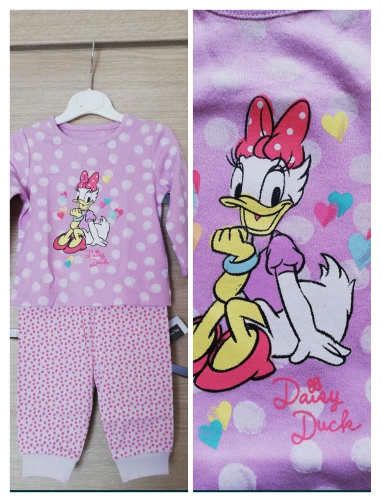 Nowy komplet George Disney, spodnie i bluzka Disney Daisy, 0-3 m-ce