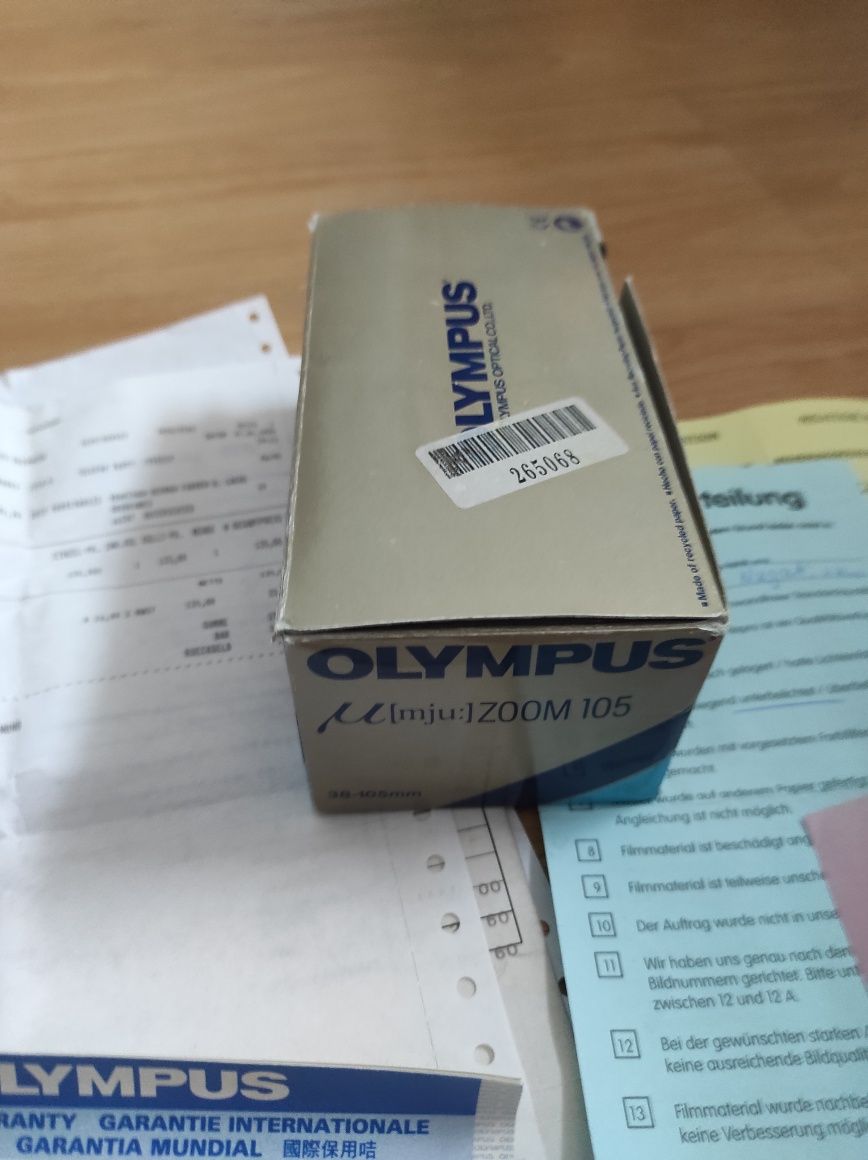 Olympus mju zoom 105 (Коробка та документи).