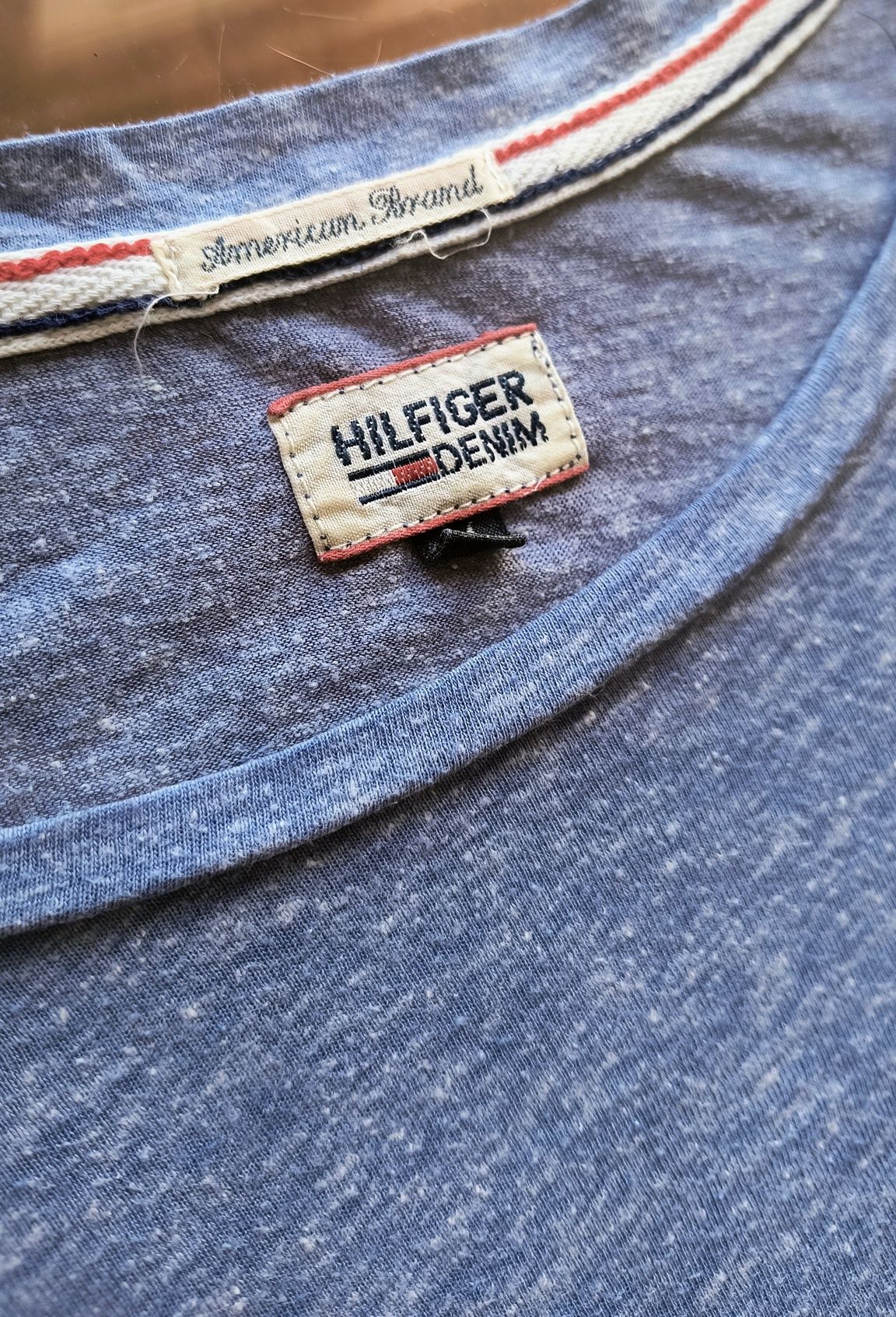 Tommy Hilfiger koszulka damska t-shirt krótki rękaw niebieski melanż