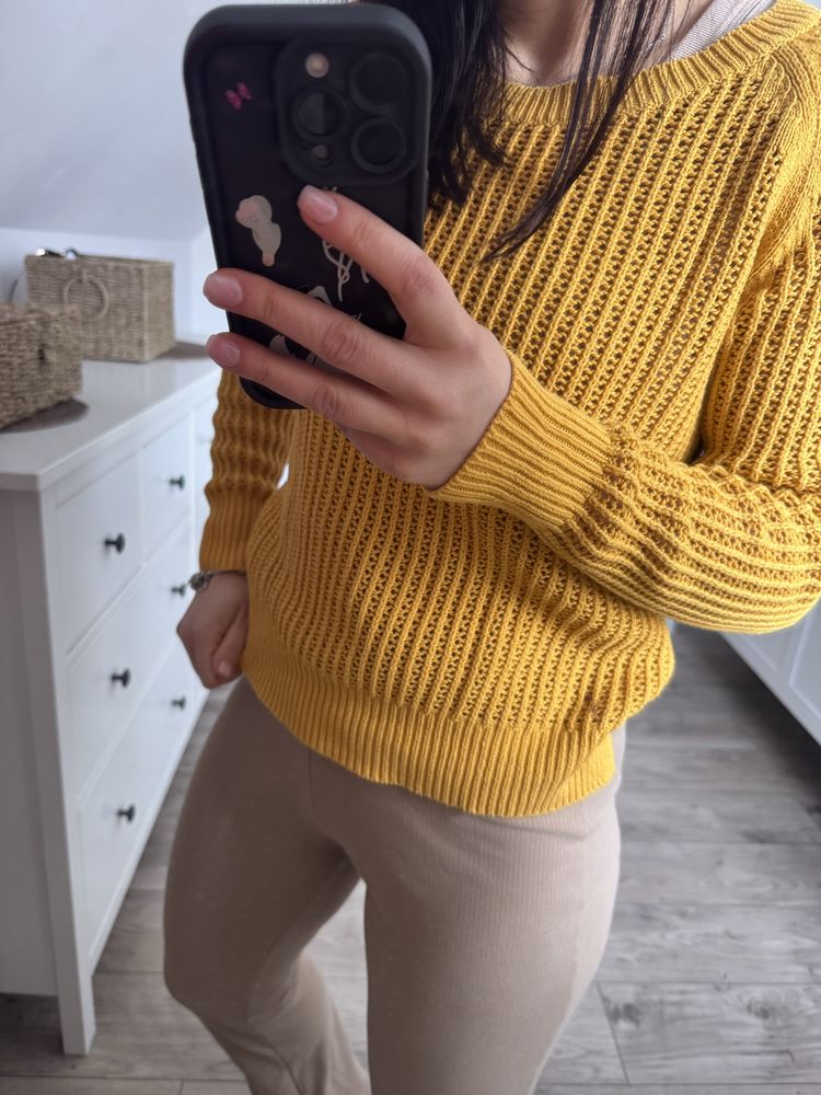 Sweter zolty damski S