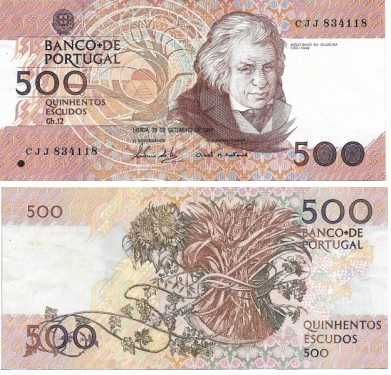 Portugal - - - 500$00 - Mouzinho da Silveira - - - - - Notas