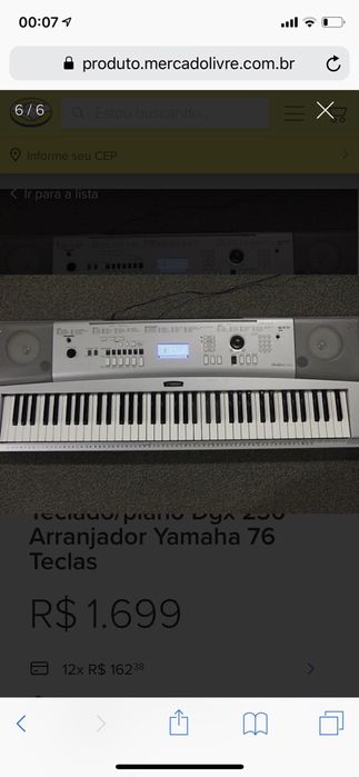 Teclado Yamaha Grand Piano dgx 230