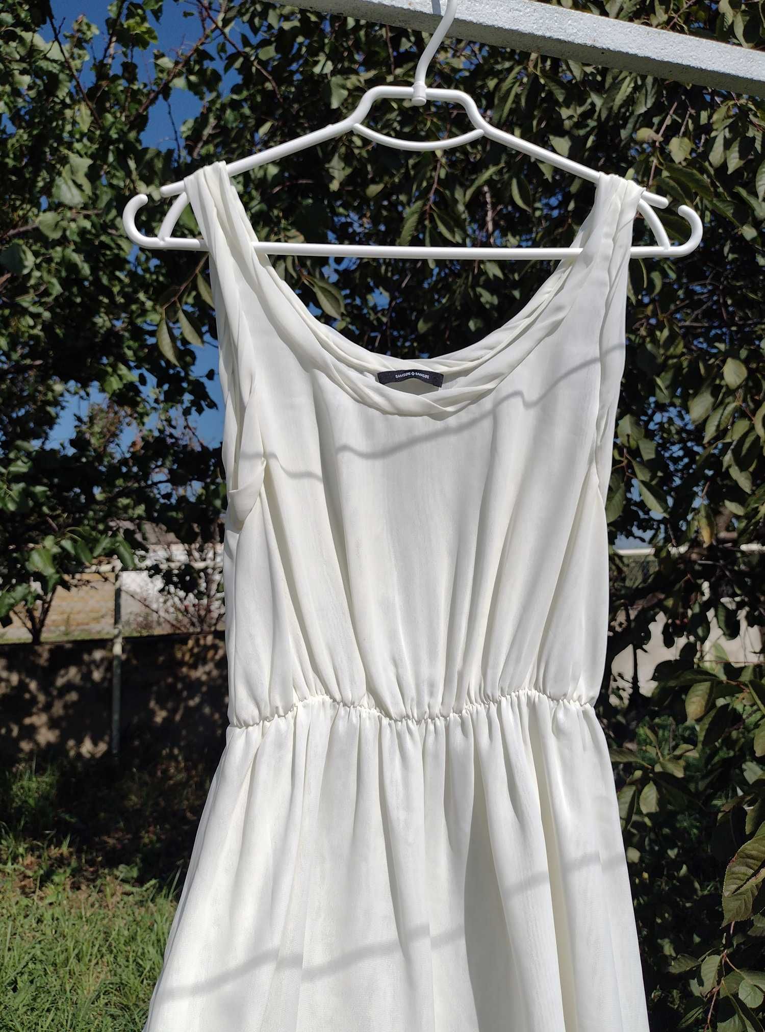Лёгкое белое платье бренда Samsøe Samsøe S M размер