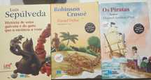 Livros plano nacional de leitura Robinson Crusoe,Os Piratas, etc