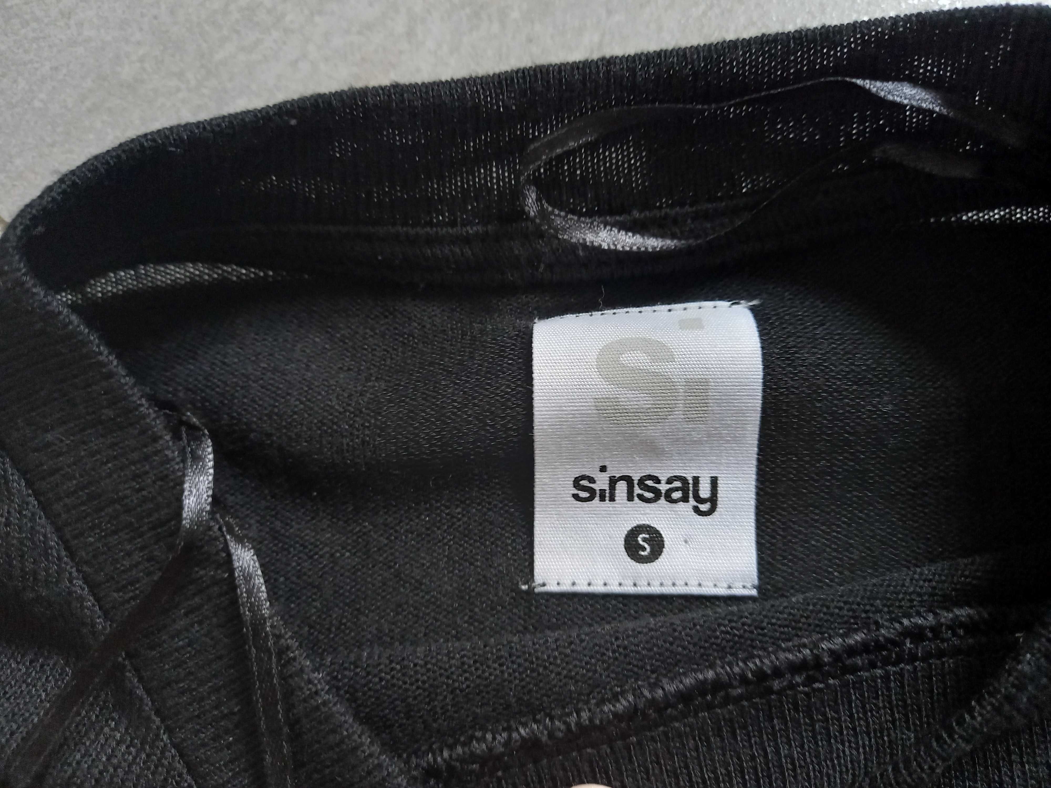 Czarny Krótki sweter Sinsay 36