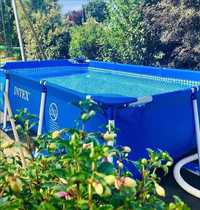 Каркасный бассейн прямоугольный синий 450 / 220 / 84 см