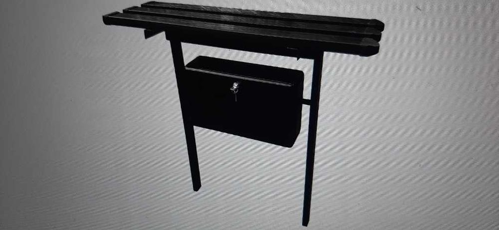 Lawka na cmentarz składana ze skrzynką