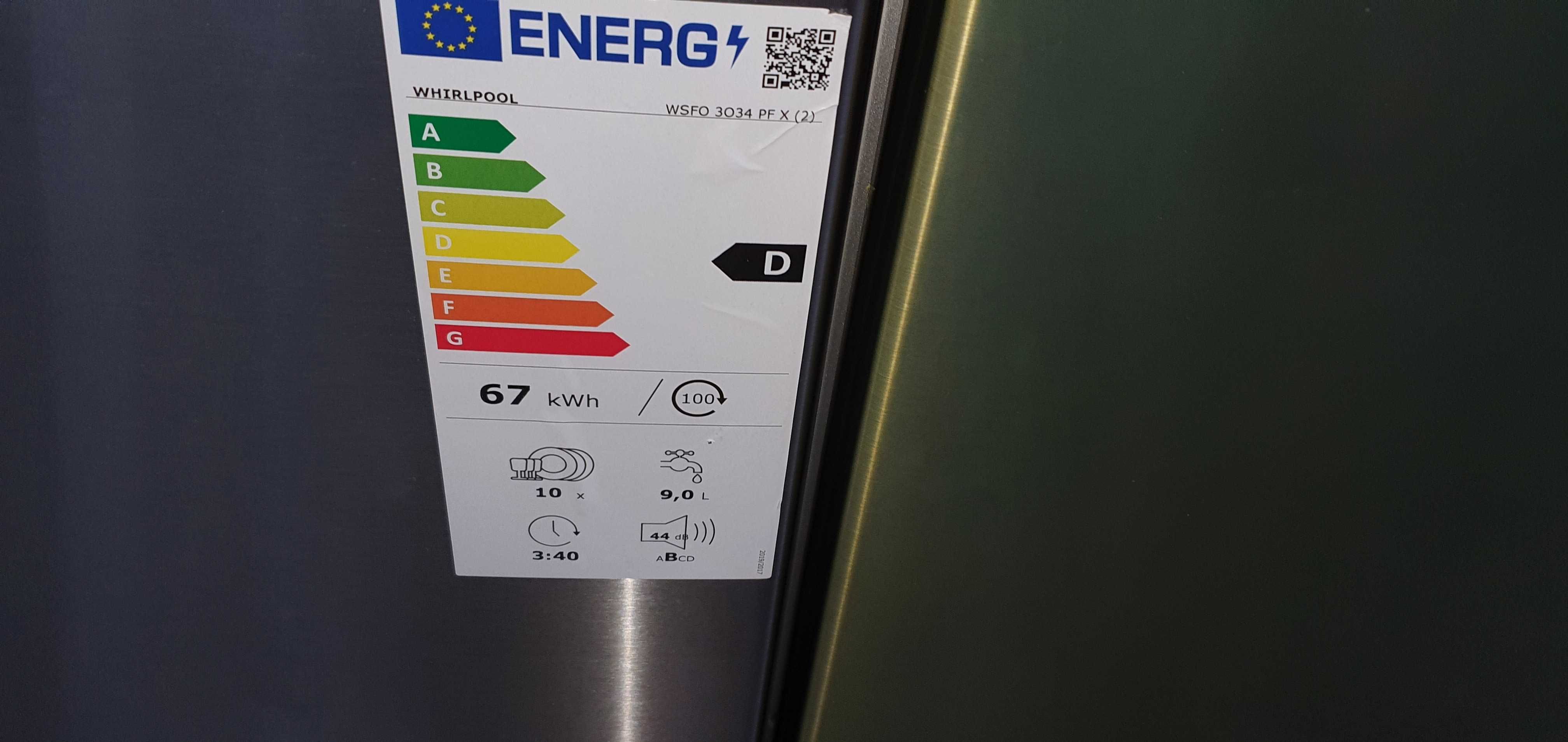 JANKI, ul. WSPÓLNA 6 Zmywarka Whirlpool WSFO 3034 PF X