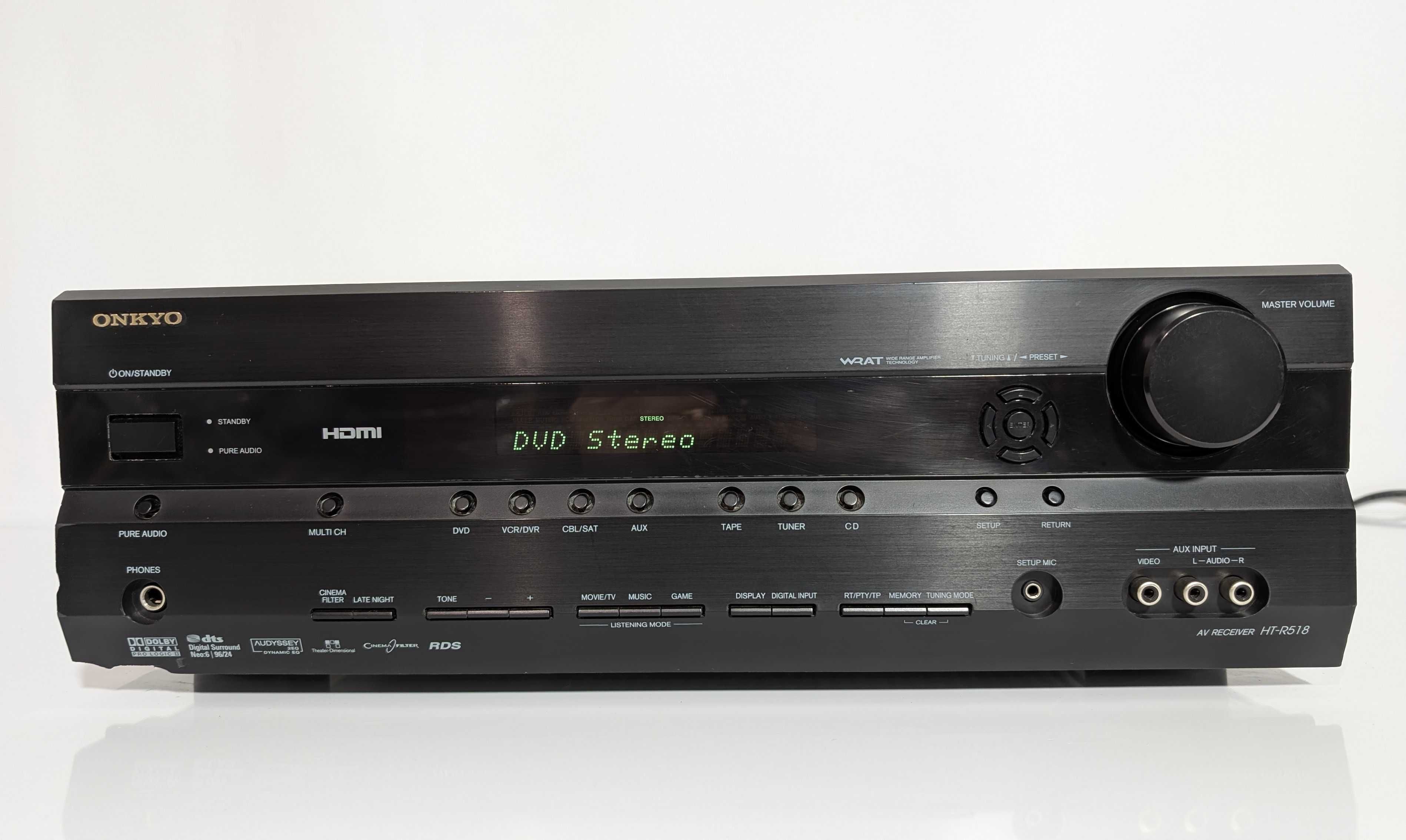 5.1 Ресивер Onkyo HT-R518,має 130 Вт/канал/Пульт/HDMI/Dolby/ЦАП/8-16Ом