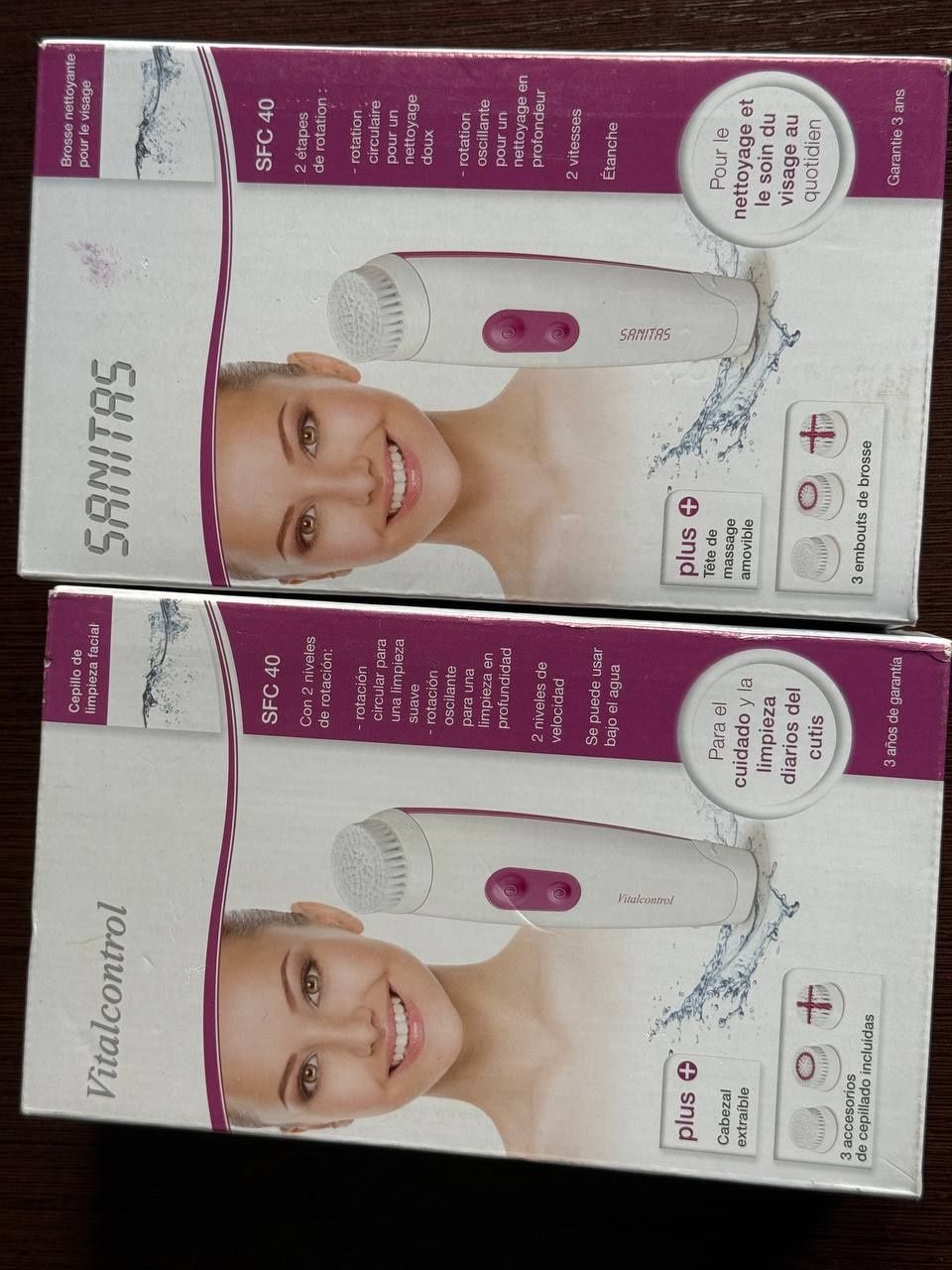 Набір щіток для чищення обличчя Vitalcontrol (Sanitas) SFC 40 3в1