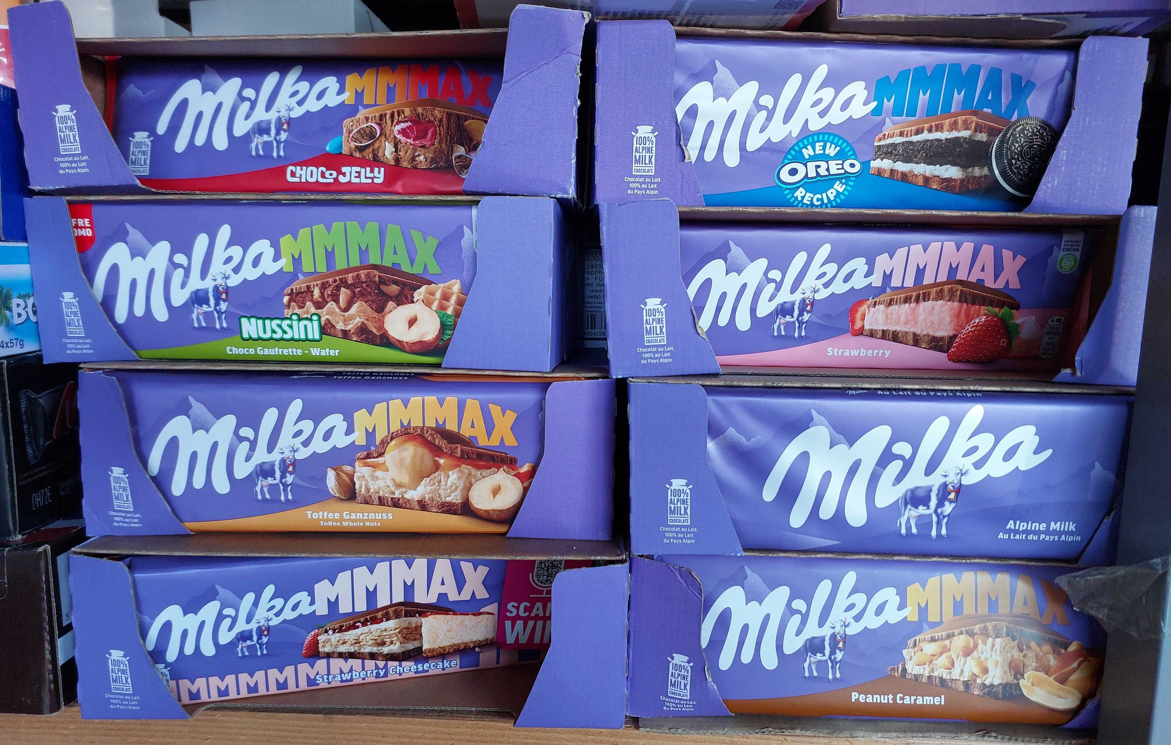 Шоколад Milka 300г. 100г. в асортименті (мілка велика, мала)