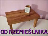 Stolik pomocnik, półka pod monitor, lite dębowe drewno, wysyłka
