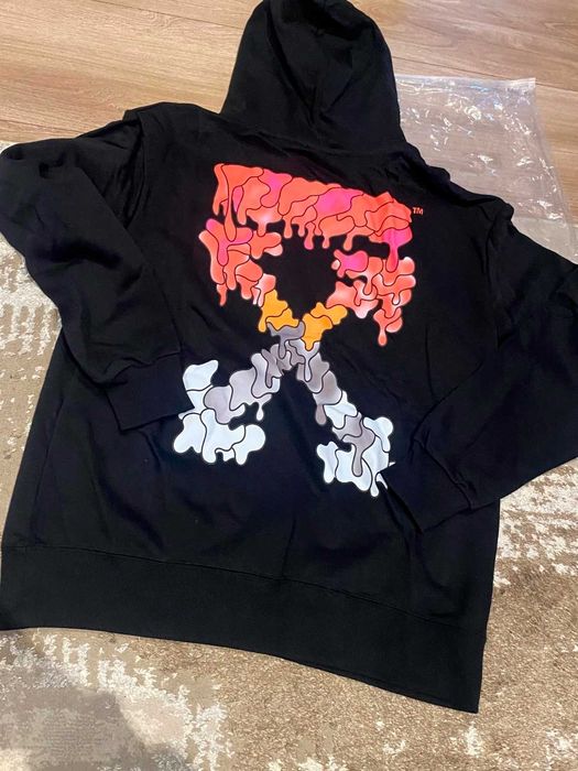 Худи Off White Red & White Drip Cross Худі
