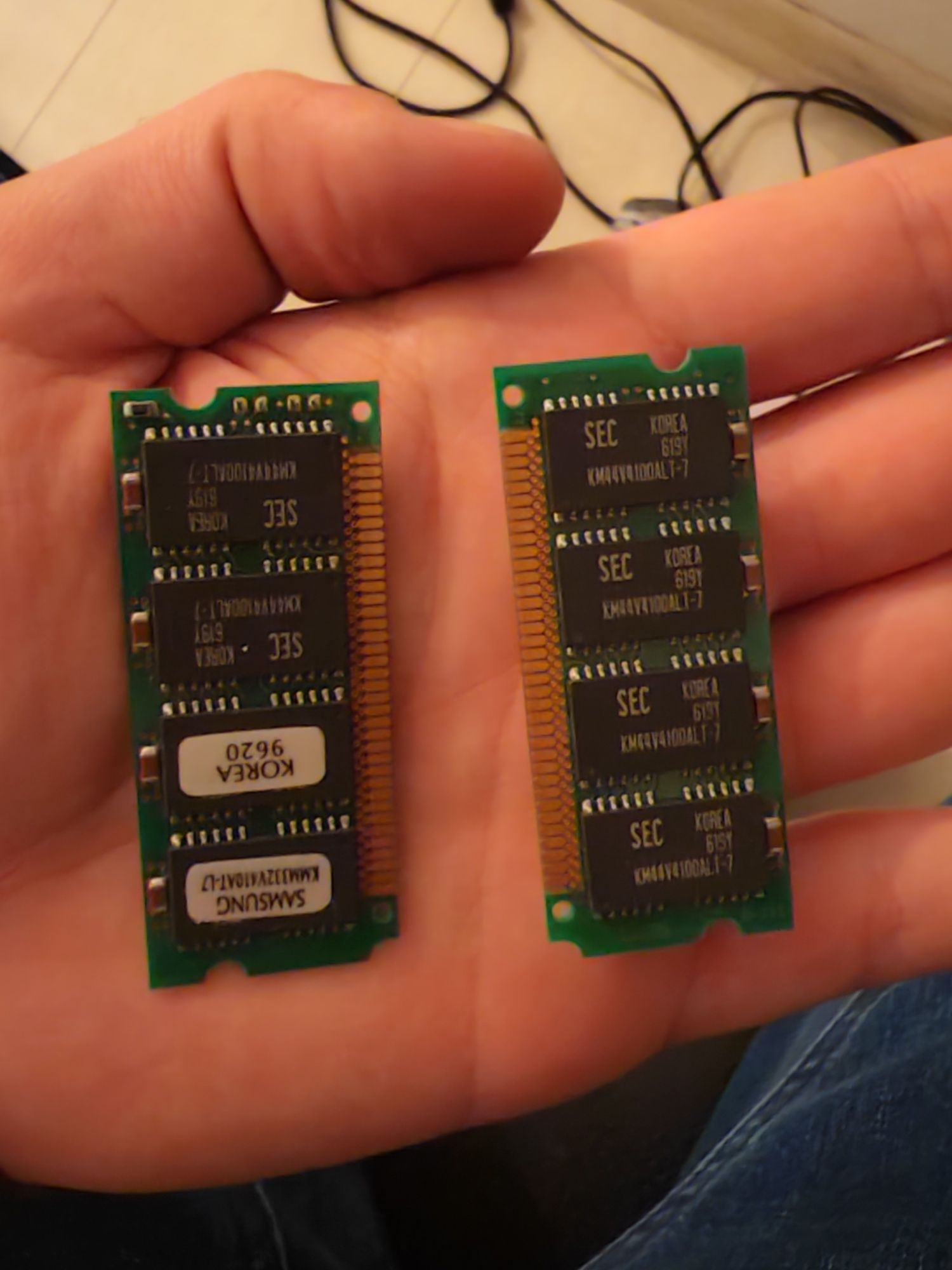 Ram sodimm Edo 16mb X2 (razem 32mb) rzadki do retro laptop