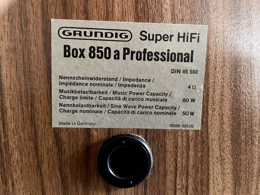 Grundig box 850a prof klasa sama w sobie systemy GAT vintage