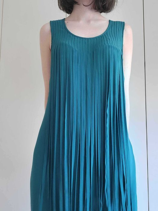 Vestido Azul Petróleo com Farripas (NOVO)