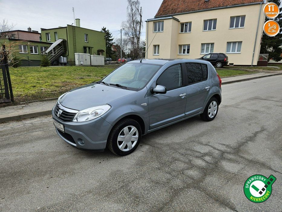 Dacia Sandero Opłacona Zdrowa Zadbana Serwisowana z Klima 2 Kmp Kół 1 Wł