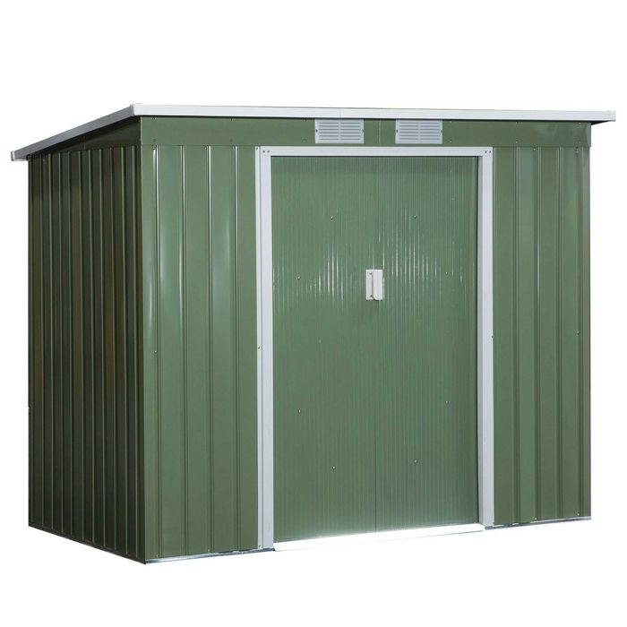 Abrigo de Jardim 213x130x173 cm em Aço Galvanizado