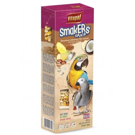 Smakers/kolby orzechowe dla dużych papug 2szt/450g
