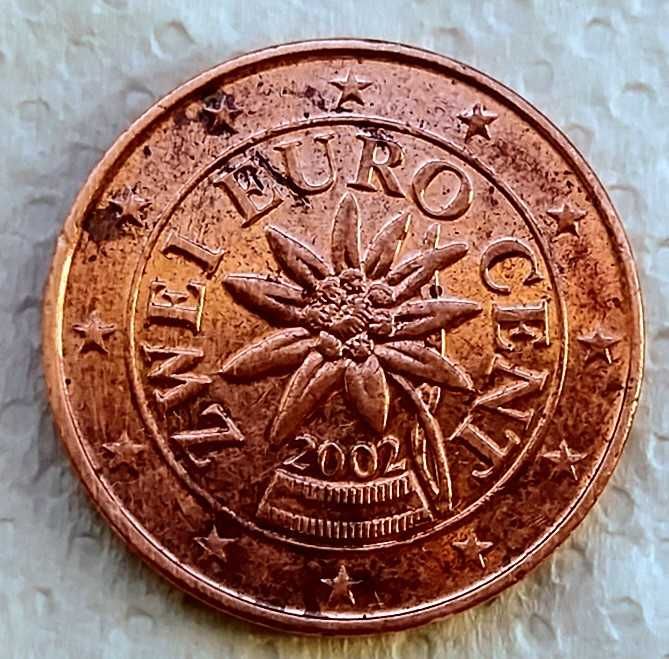 Moedas de 0,02 cêntimos
